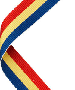 MEDAL RIBBON RED/YELLOW/BLUE - 30 X 0.875in