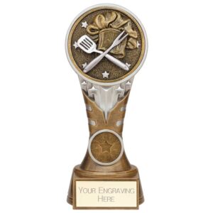 Ikon Tower Cooking Award Antique Silver & Gold 175mm