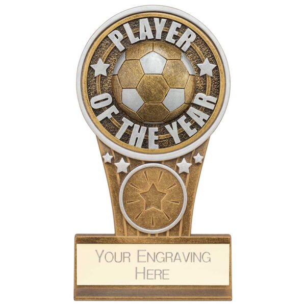 Ikon Tower Player of the Year Award Antique Silver & Gold 125mm