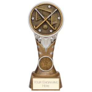 Ikon Tower Hockey Award Antique Silver & Gold 175mm