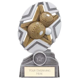 The Stars Bowls Plaque Award Silver & Gold 170mm
