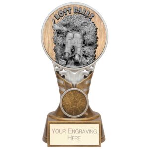 Ikon Goof Balls Lost Balls Award Antique Silver & Gold 150mm
