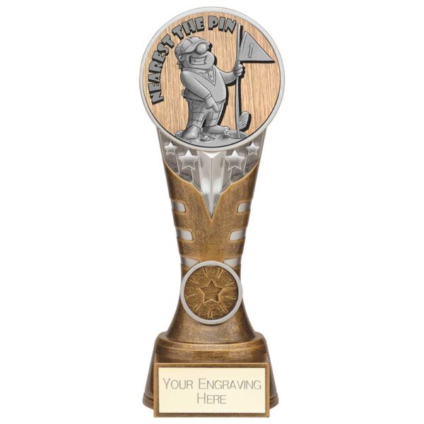 Ikon Goof Balls Nearest The Pin Award Antique Silver & Gold 200mm