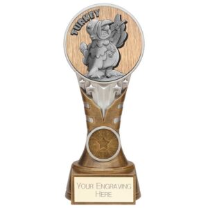 Ikon Goof Balls Turkey Award Antique Silver & Gold 175mm