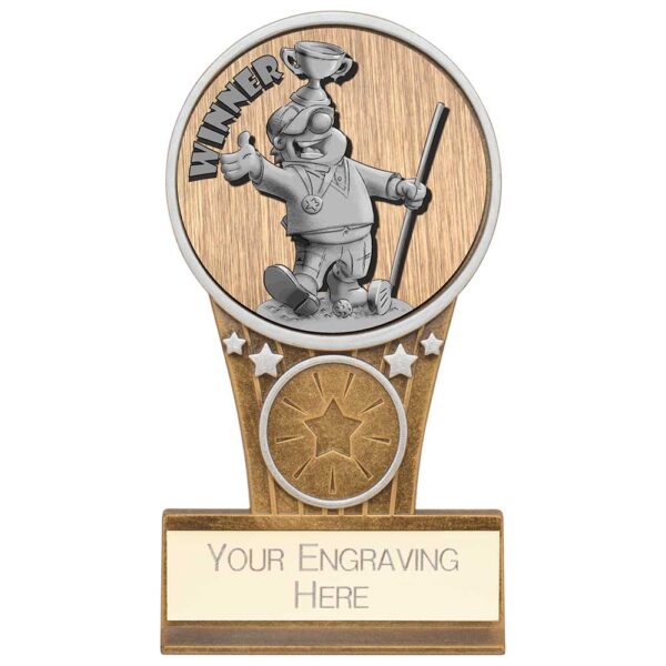 Ikon Goof Balls Winner Award Antique Silver & Gold 125mm