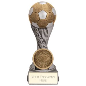 Revolution Football Award Antique Silver & Gold 125mm
