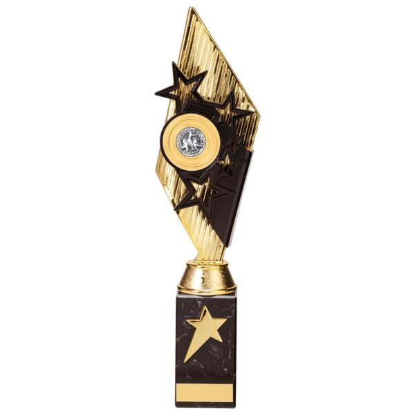 Pizzazz Plastic Trophy Gold & Black 350mm