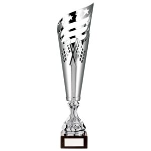 Monza Lazer Cut Metal Cup Silver 475mm
