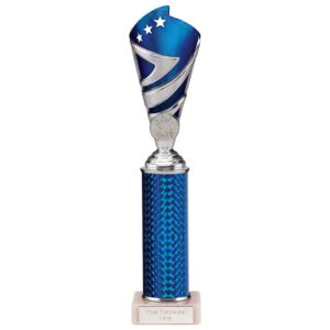 Hurricane Multisport Plastic Tube Cup Silver & Blue 295mm