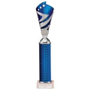 Hurricane Multisport Plastic Tube Cup Silver & Blue 320mm
