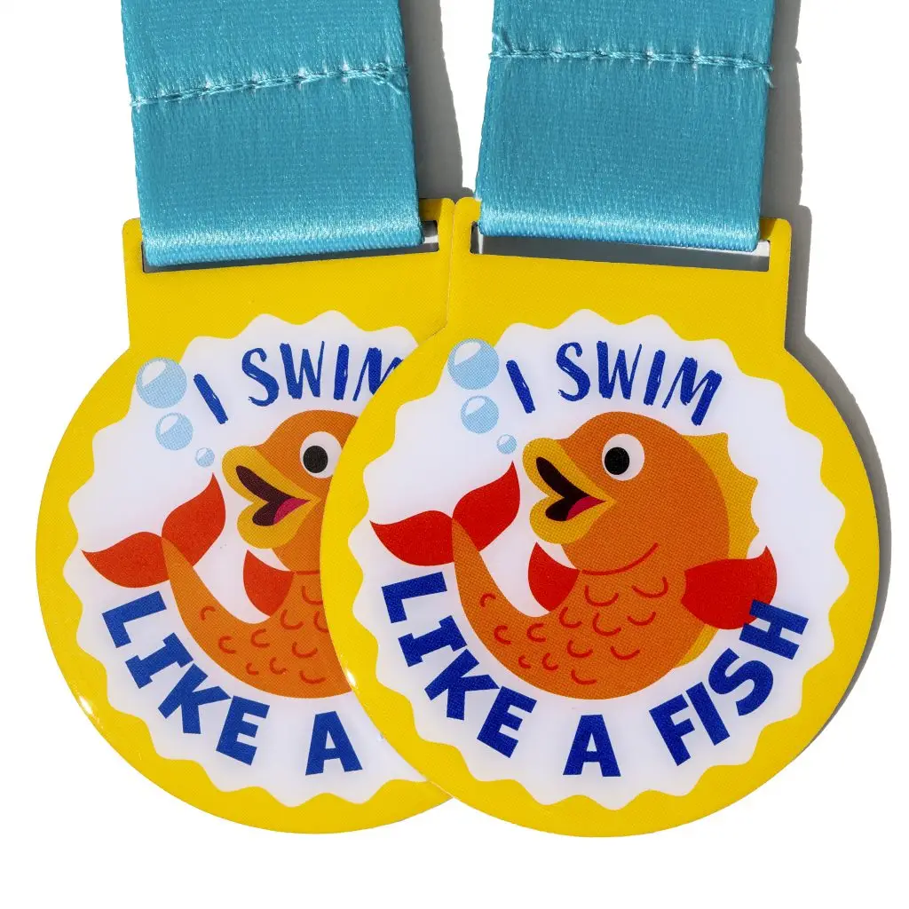 I swim like a fish custom medals