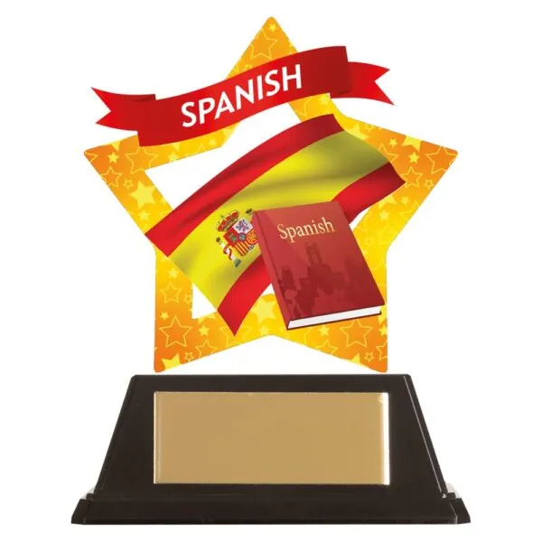 Mini-Star Spanish Acrylic Plaque 100mm