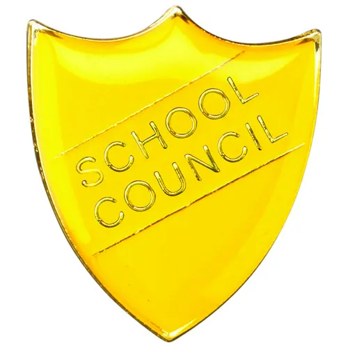 SCHOOL SHIELD BADGE (SPORTS CAPTAIN) BLUE -    1.25in