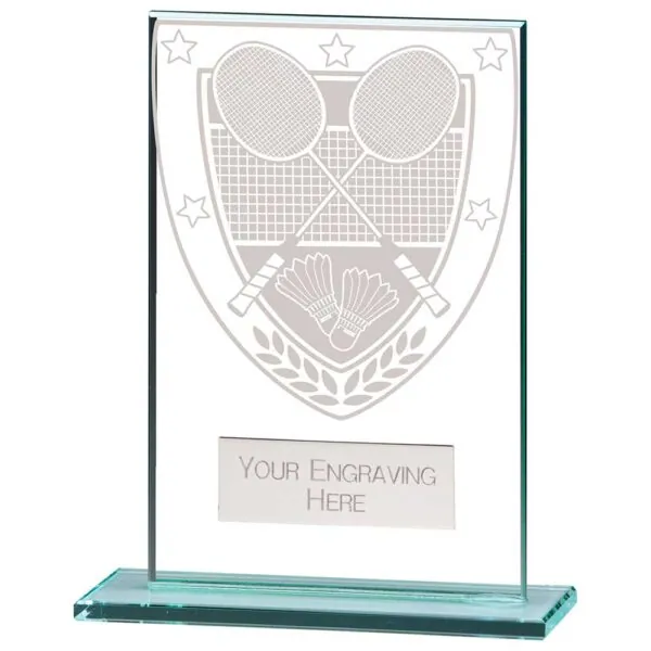 Millennium Badminton Jade Glass Award 125mm