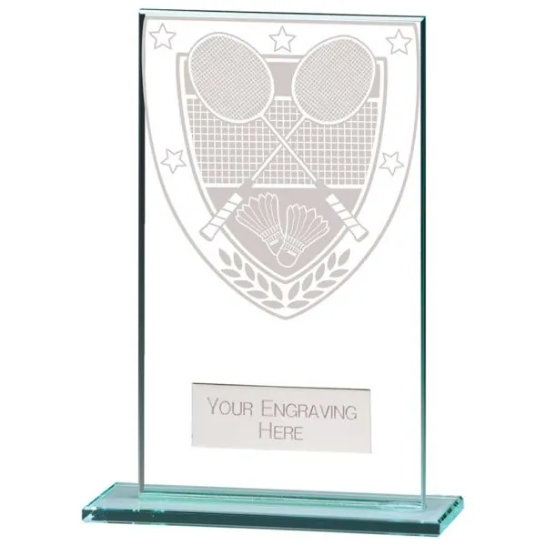 Millennium Badminton Jade Glass Award 140mm