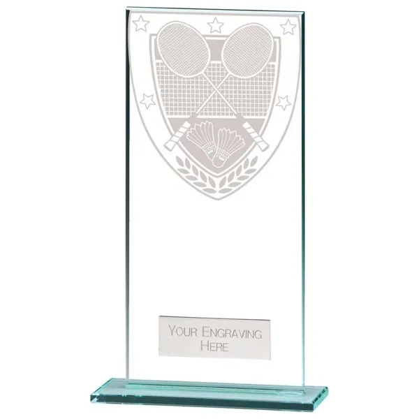 Millennium Badminton Jade Glass Award 180mm