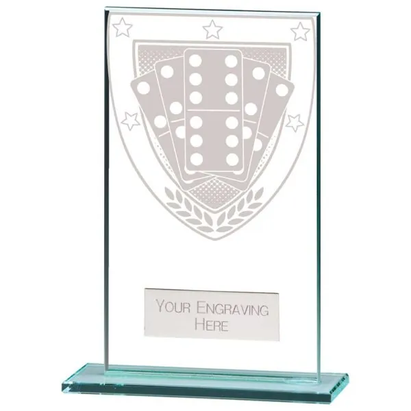 Millennium Dominoes Jade Glass Award 140mm