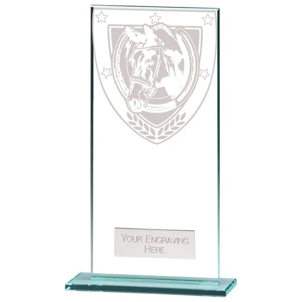 Millennium Equestrian Jade Glass Award 180mm