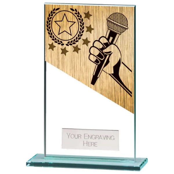 Mustang Karaoke Jade Glass Award 140mm