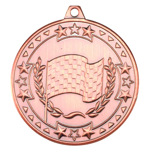 MOTOR SPORT TRI STAR MEDAL BRONZE - 2in