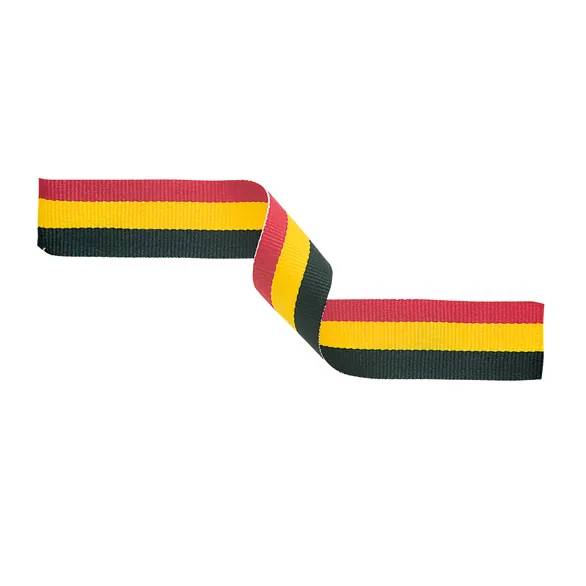 Medal Ribbon Red Yellow & Black 395x22mm