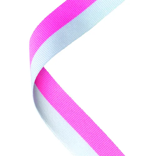 MEDAL RIBBON PINK/WHITE - 30 X 0.875in