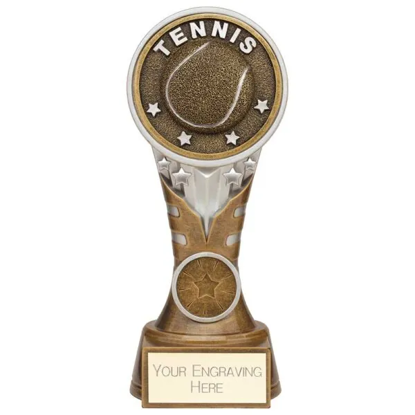 Ikon Tower Tennis Award Antique Silver & Gold 175mm