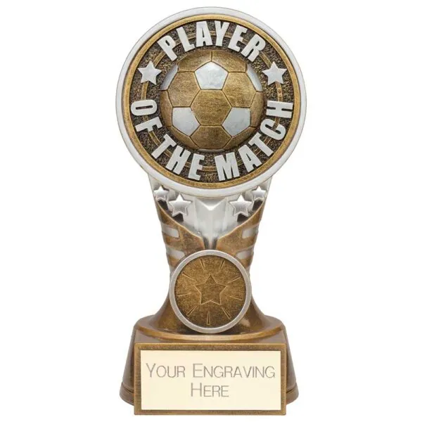 Ikon Tower Player of the Match Award Antique Silver & Gold 150mm