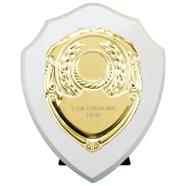 Reward Shield & Front Arctic White & Gold 150mm