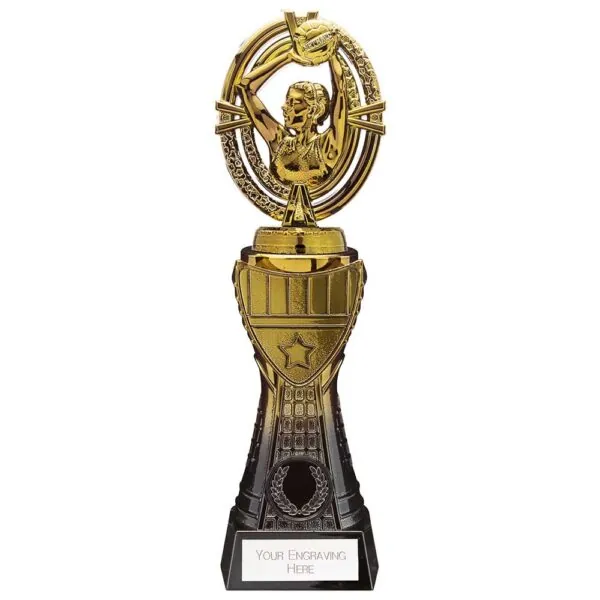 Maverick Heavyweight Netball Award Black & Gold 250mm