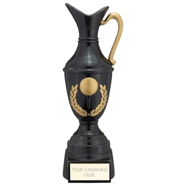 Claret Jug Golf Resin Award Antique Black & Gold 220mm