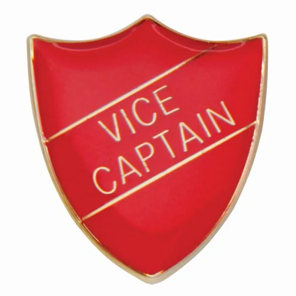 Scholar Pin Badge Vice Captain Red 25mm