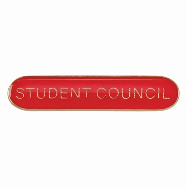 Scholar Bar Badge Student Council Red 40mm