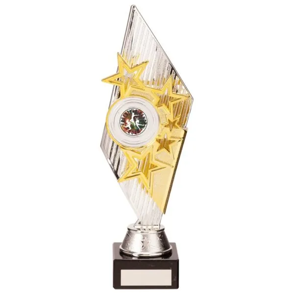 Pizzazz Plastic Trophy Silver & Gold 280mm