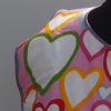 Multi Coloured Heart Handmade Everyday Bib Detail