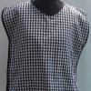 Extra Protection Black and White Gingham Bib