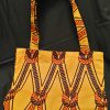 African Fabric Golden Knot Pattern Bag