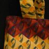 Handmade African Fabric Yellow and Terracotta Bag Detail