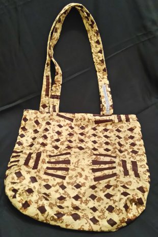 Cream and Brown Splash Pattern Bag