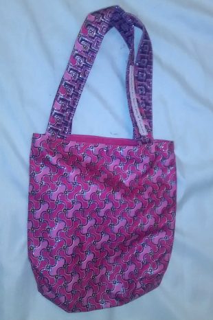 Childrens Pink Glitter Embossed Bag