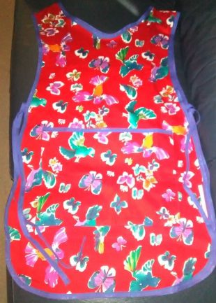 Red Floral and Bird Tabard