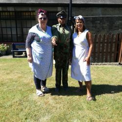 Retro Aprons for Karen and friend at World War Commemoration