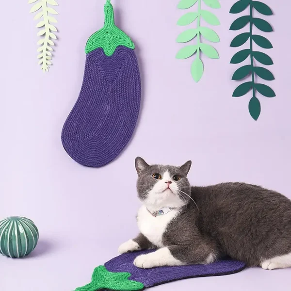 Kattenkrabmat aubergine