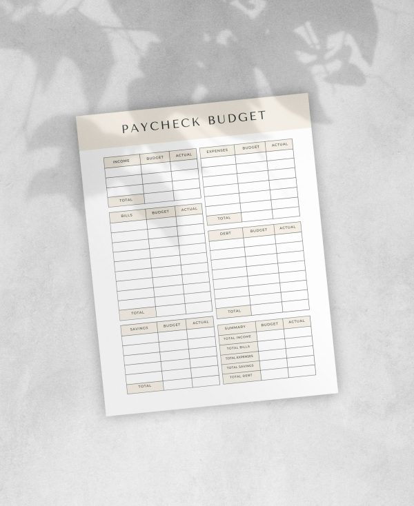 Paycheck Budget