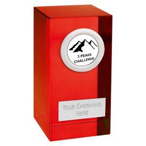 3 Peaks Challenge Colour Optical Crystal Block with Trim