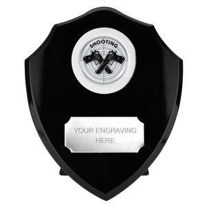 Colour Triumph Shooting Hand Gun Wood Shield with Trim