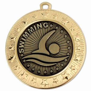 Starburst Swimming Medal 70mm