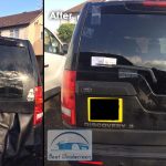 land rover rear window replacement before after