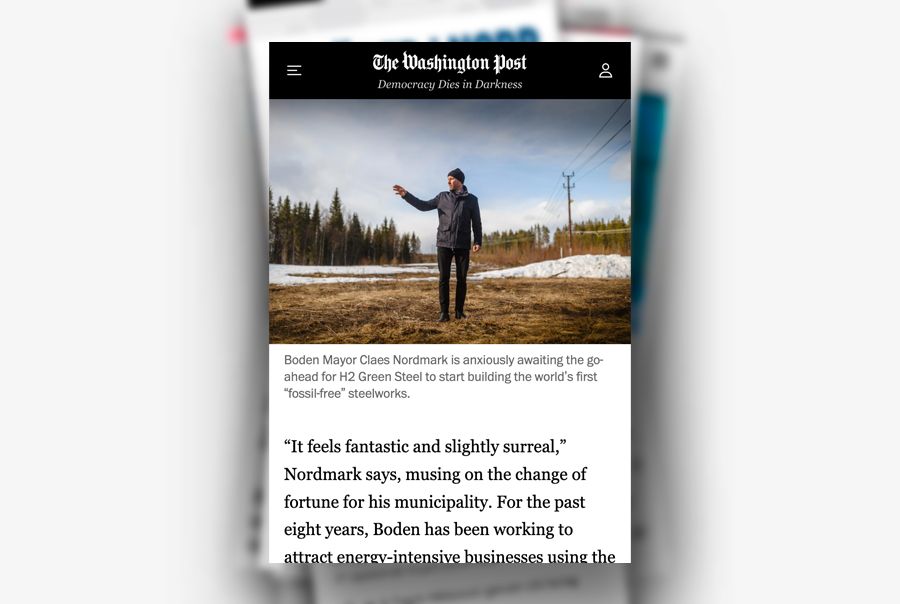 Washington Post nämner Boden och satsningen i norra Sverige.