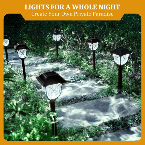 GIGALUMI Solar Lights Outdoor Waterproof, 6 Pack LED Solar Garden Lights, Solar Lights for Outside, Garden Decor for Yard, Patio, Landscape, Planter, Walkway (Warm White) - Image 13